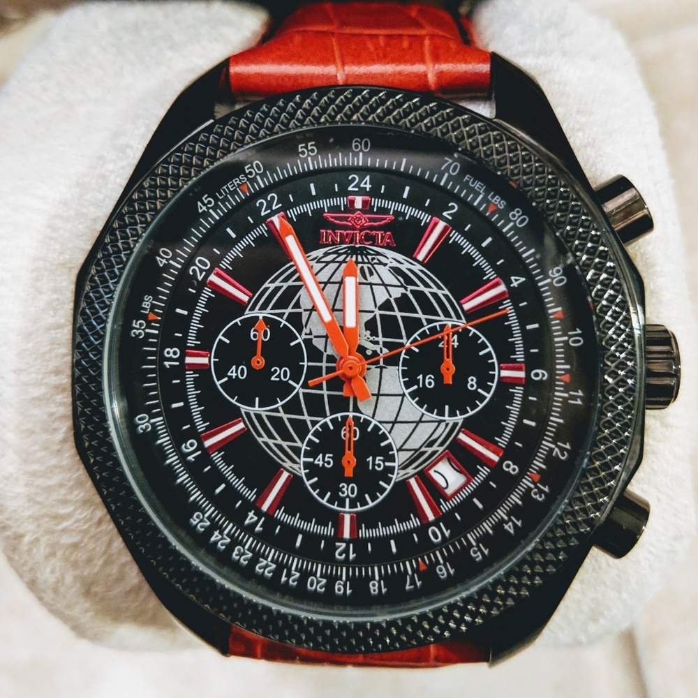 NWOT- Specialty Invitca Red Leather Watch